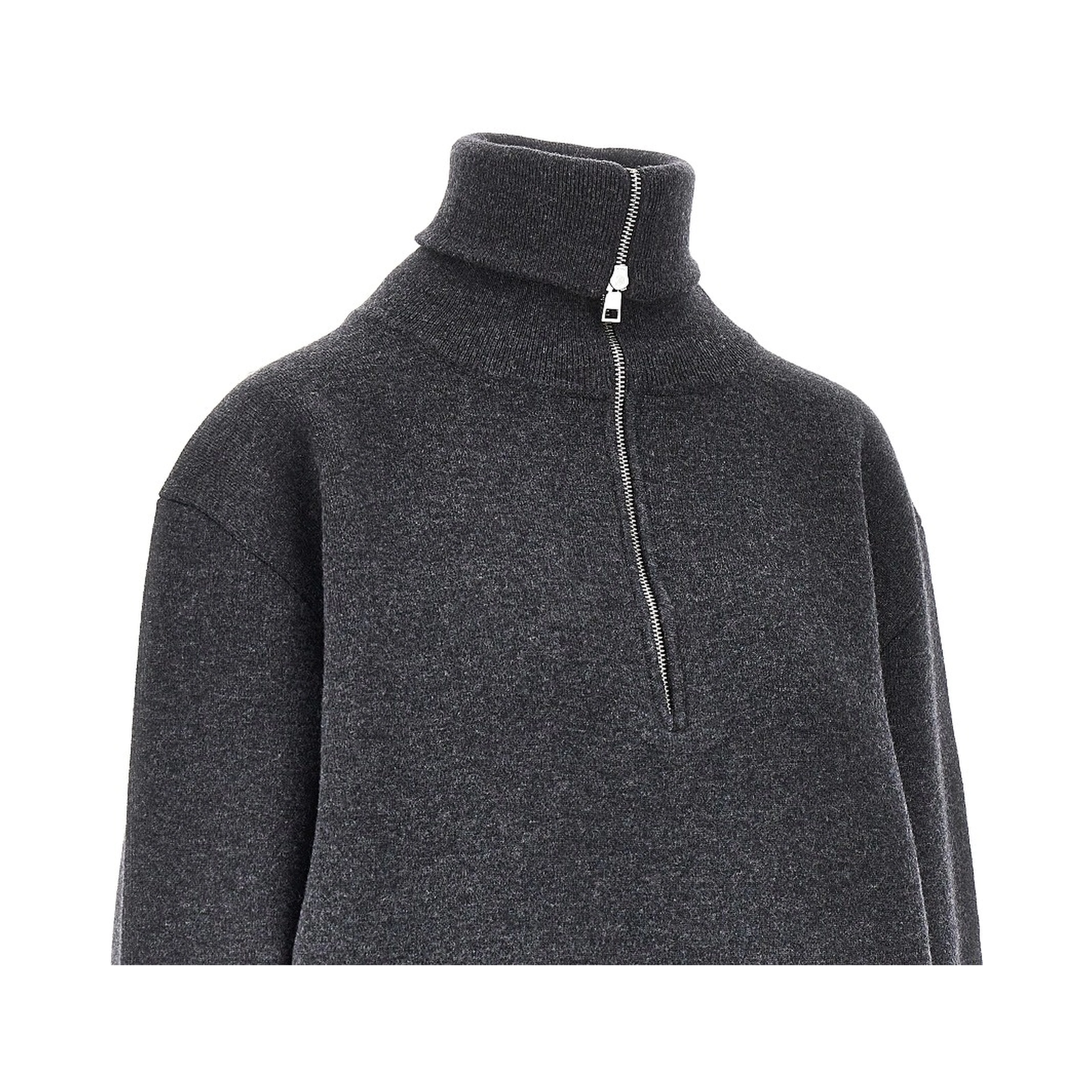 Wool and cashmere half-zip sweater