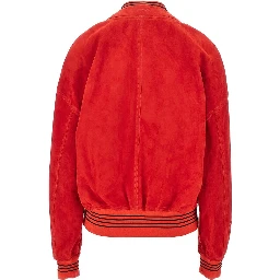 Suede leather cardigan