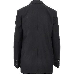 Wool and silk 'Bertha' single-breasted jacket