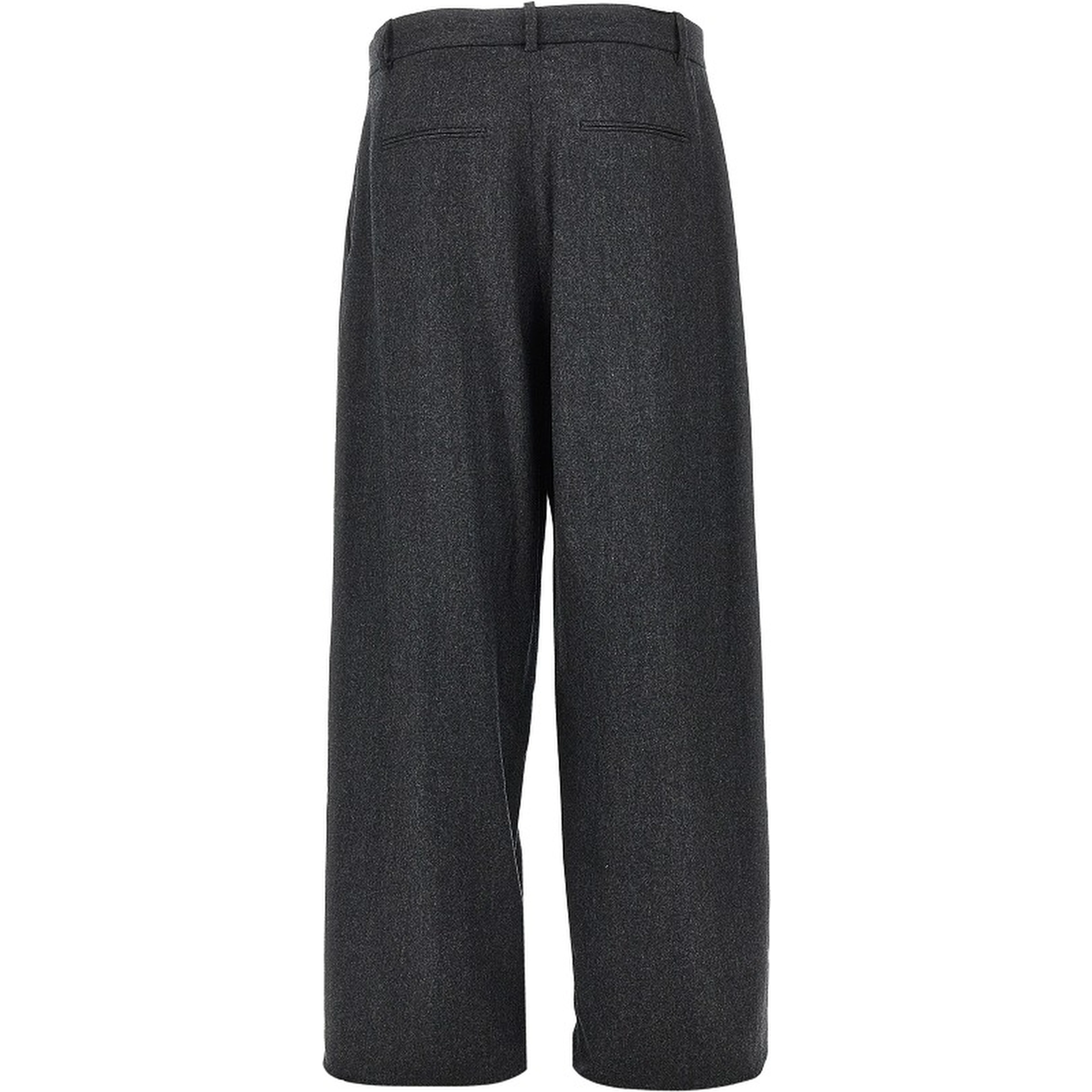 'August' pleated flannel pants