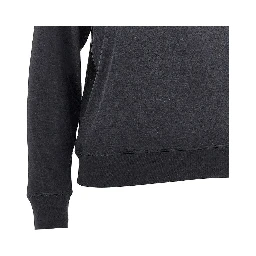 Wool and silk jersey mock-neck top
