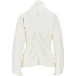 Satin waisted blouse