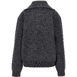 Wool and cashmere half-zip sweater