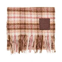 Check cashmere scarf