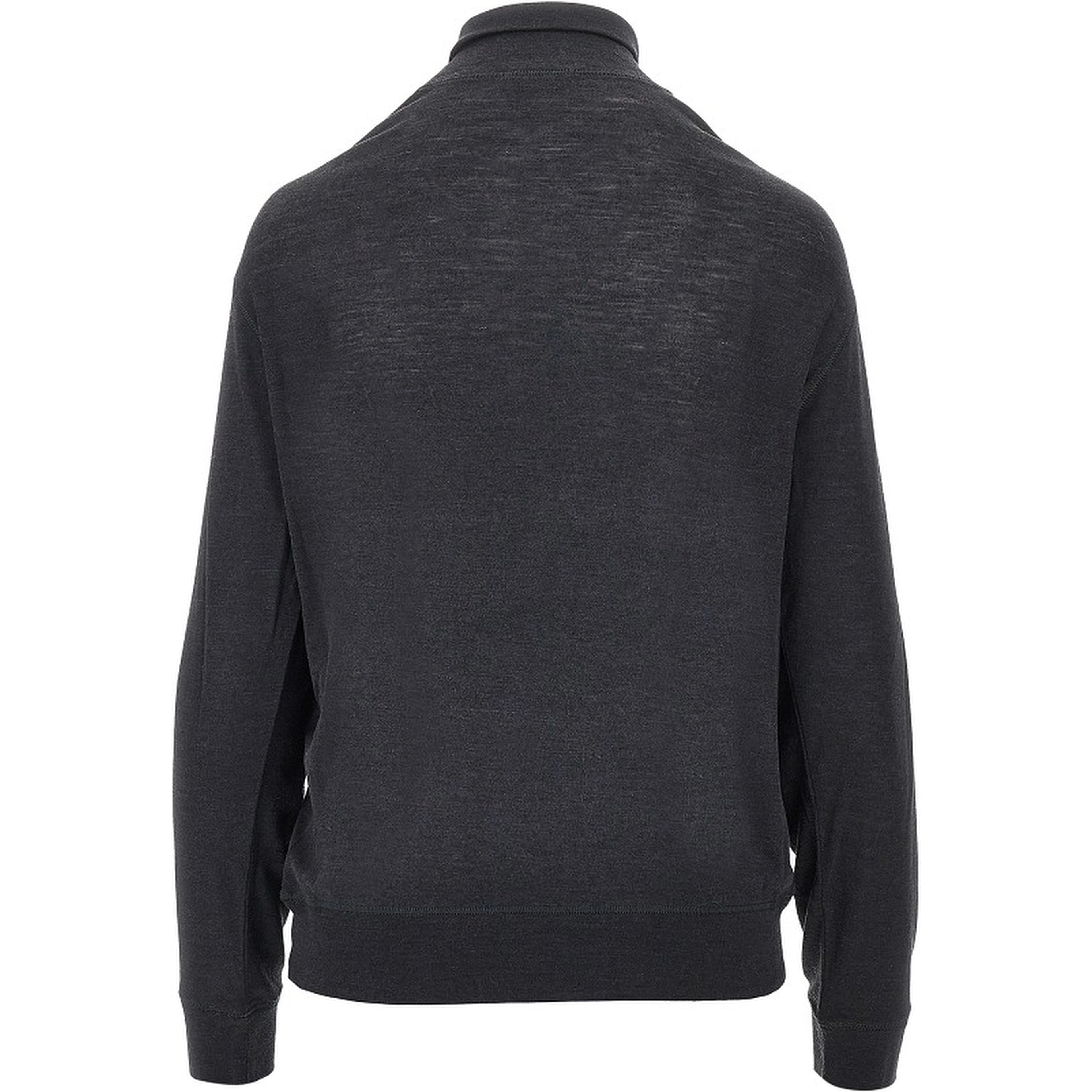 Wool and silk jersey mock-neck top