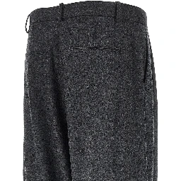 'August' pleated flannel pants