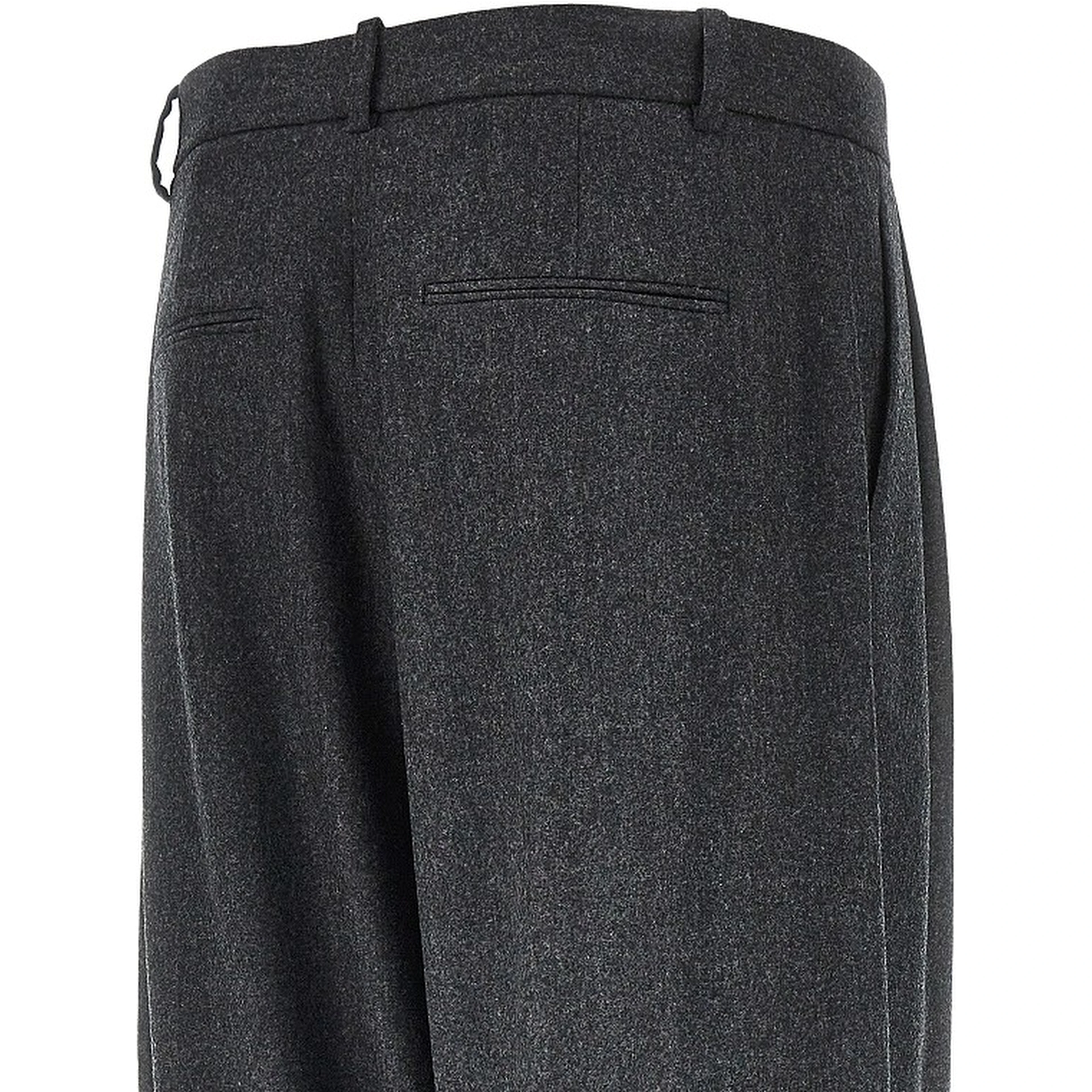 'August' pleated flannel pants