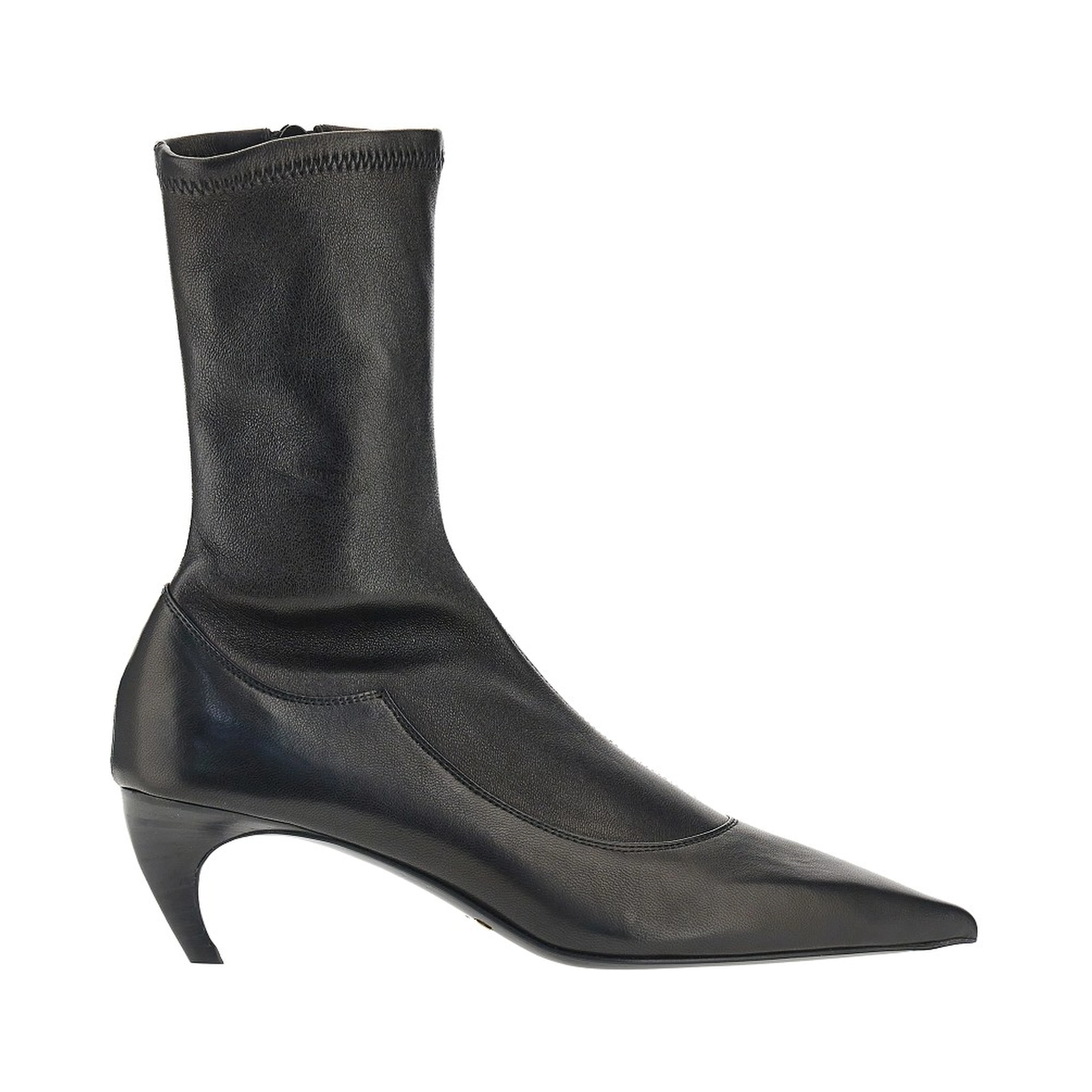 Stretch nappa leather ankle-boots