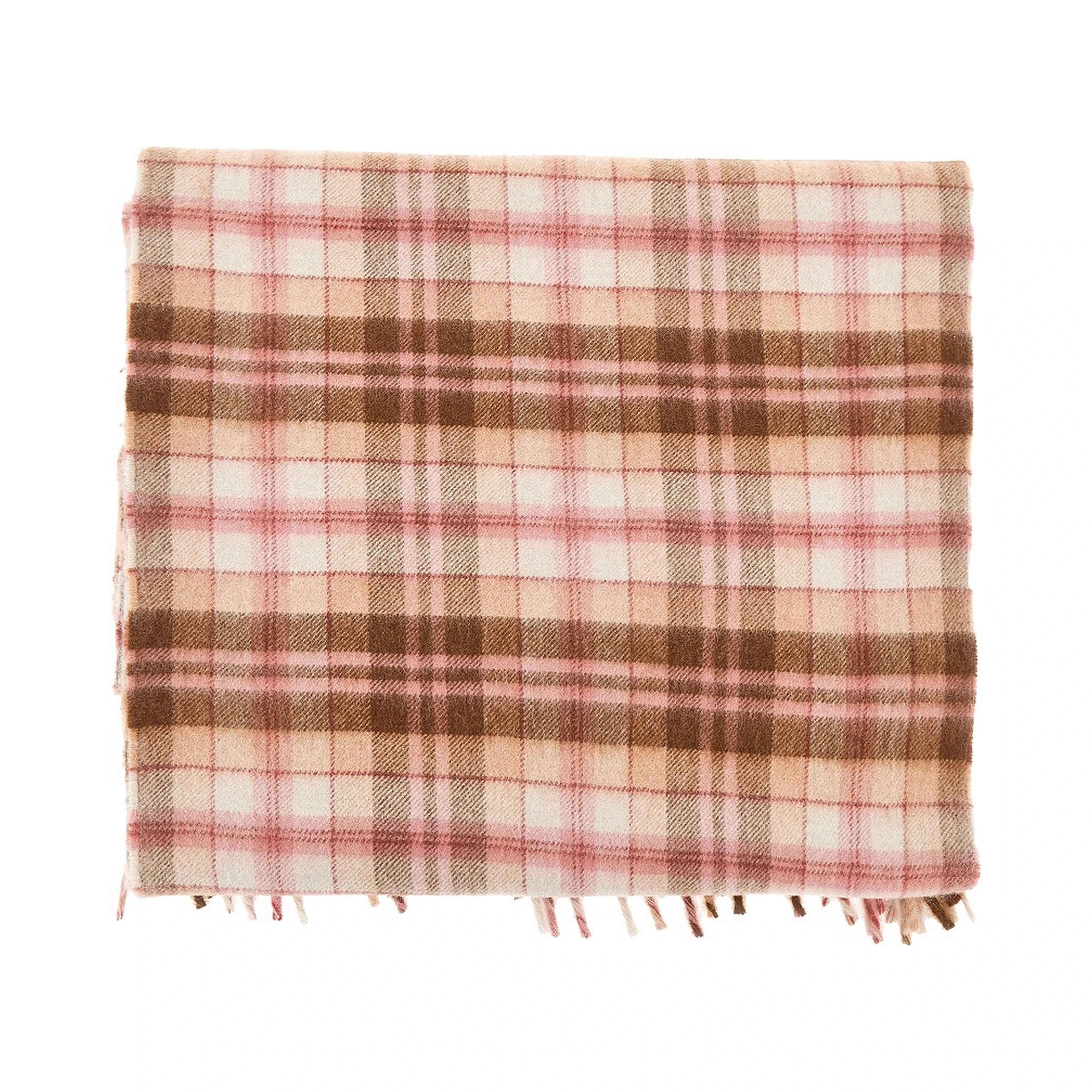 Check cashmere scarf