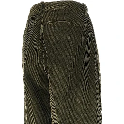 Single pleat wide leg corduroy pants