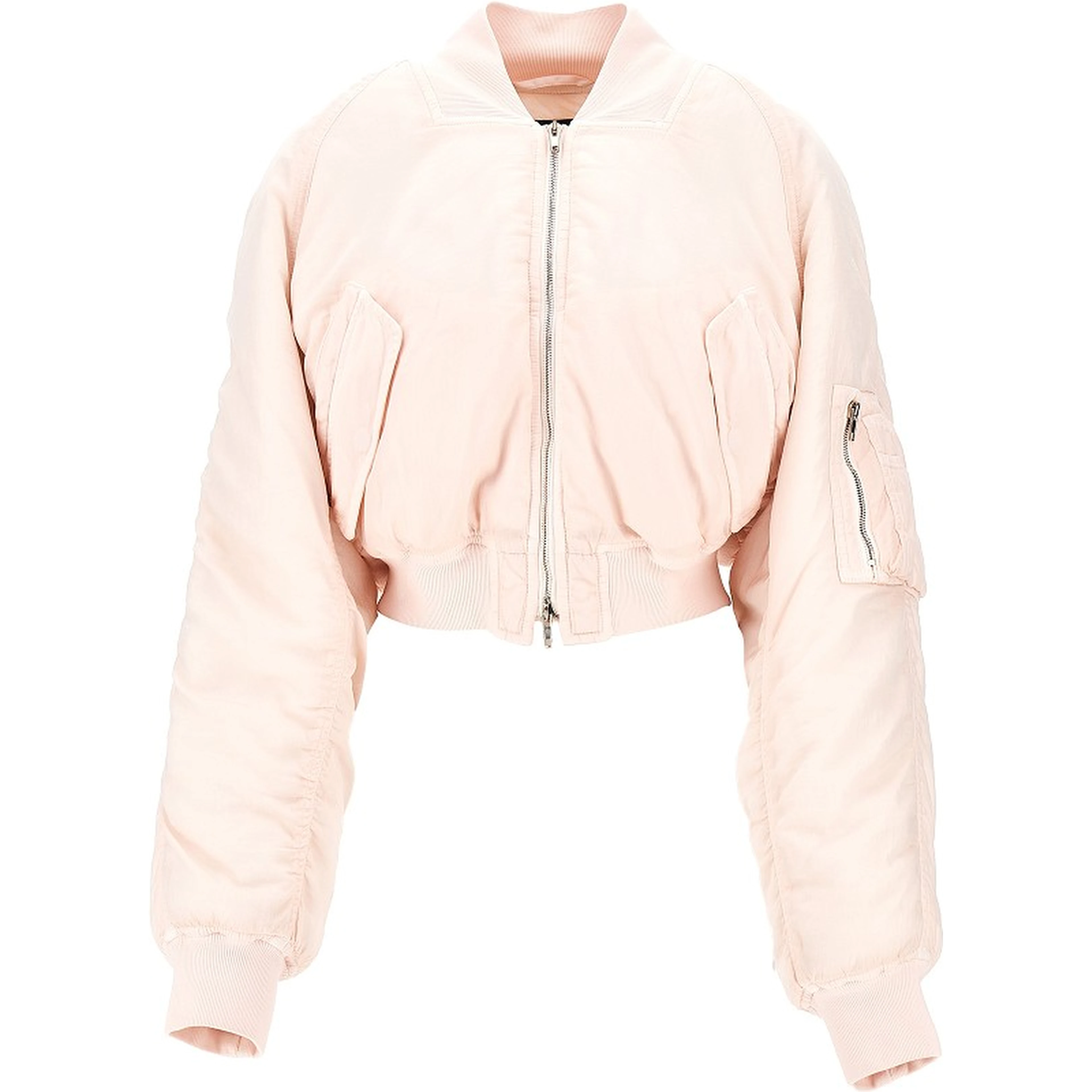 Technical twill cropped bomber jacket