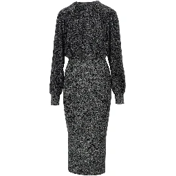 'Aliza' lurex midi dress
