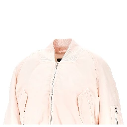 Technical twill cropped bomber jacket