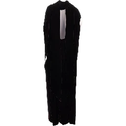 Long velvet dress with cape detail