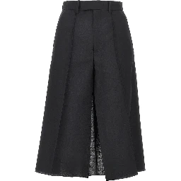 Light wool short-skirt