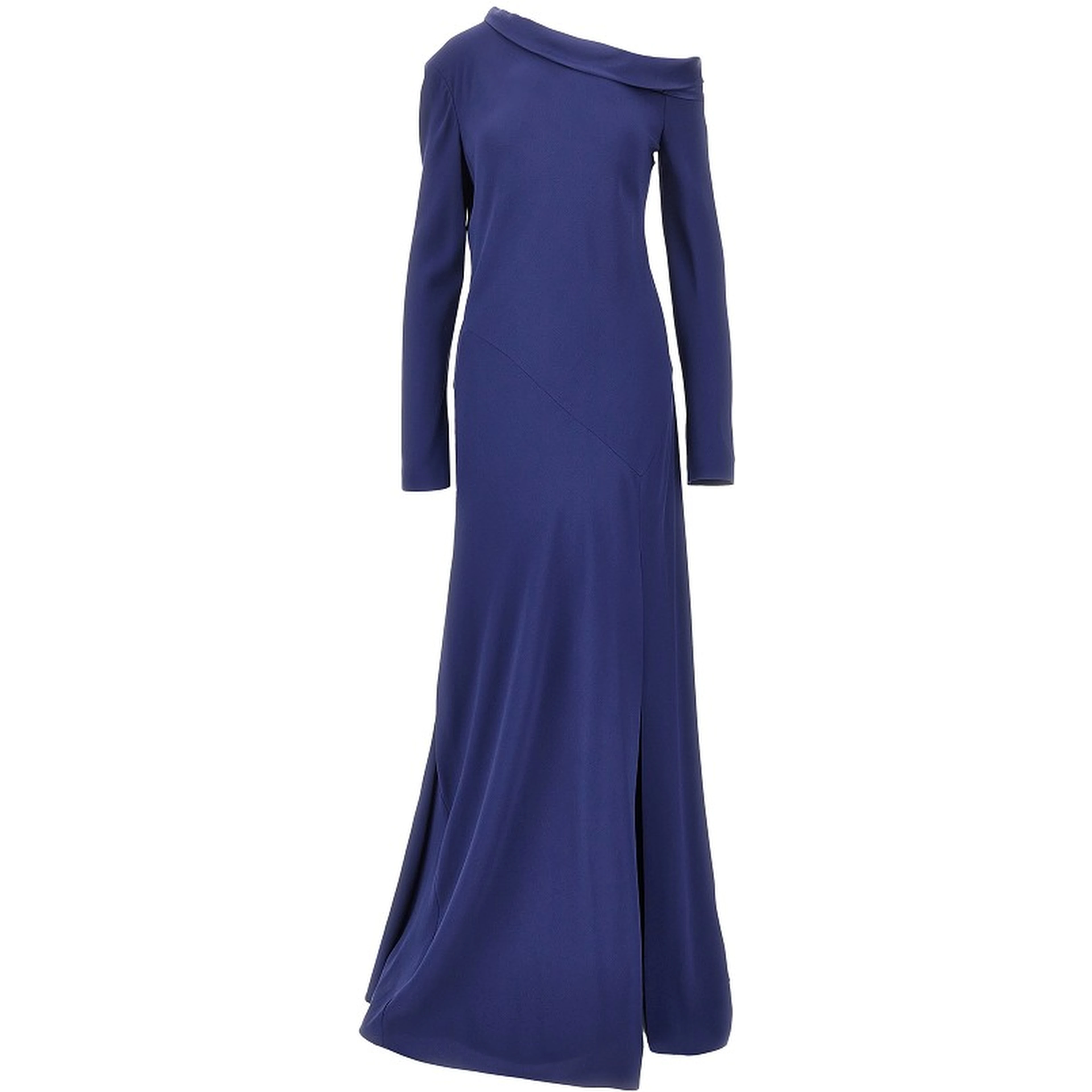 Asymmetrical neckline long dress