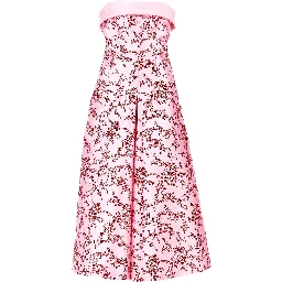 Floral mikado midi dress
