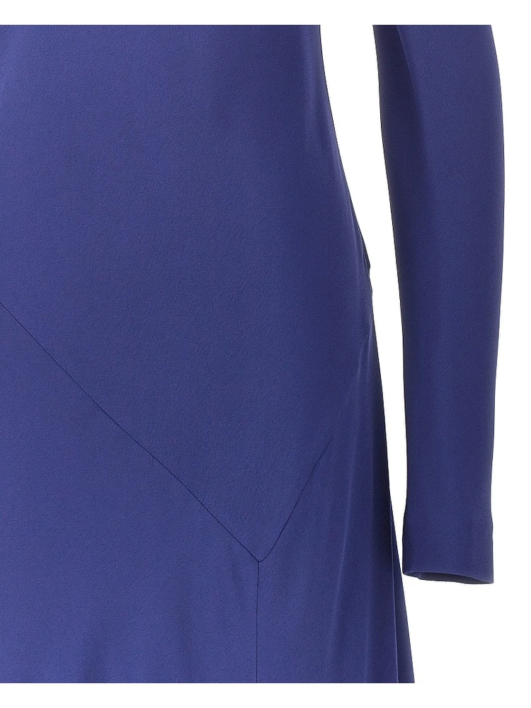 Asymmetrical neckline long dress alternative
