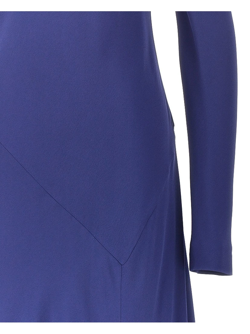 Asymmetrical neckline long dress