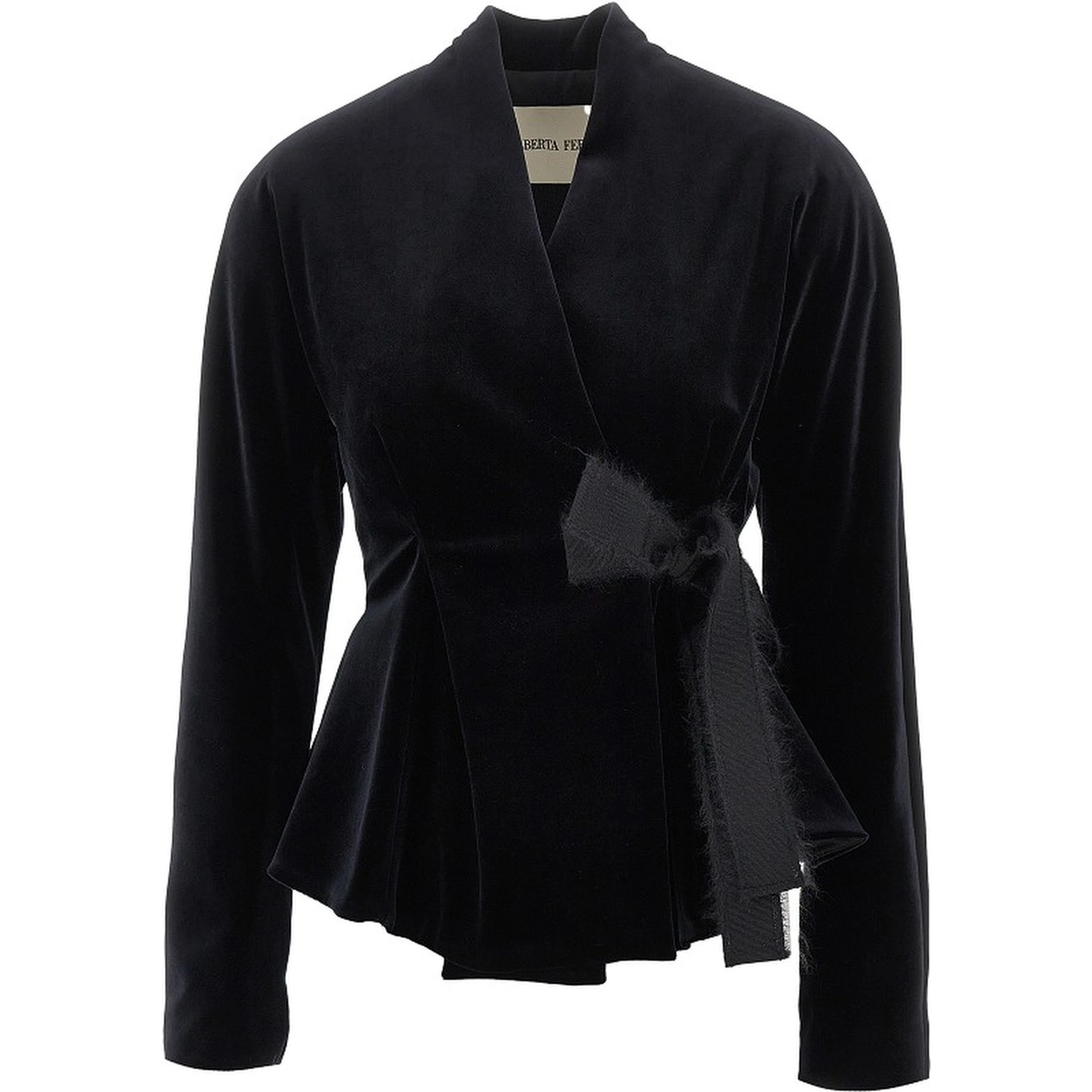 Velvet jacket with bow