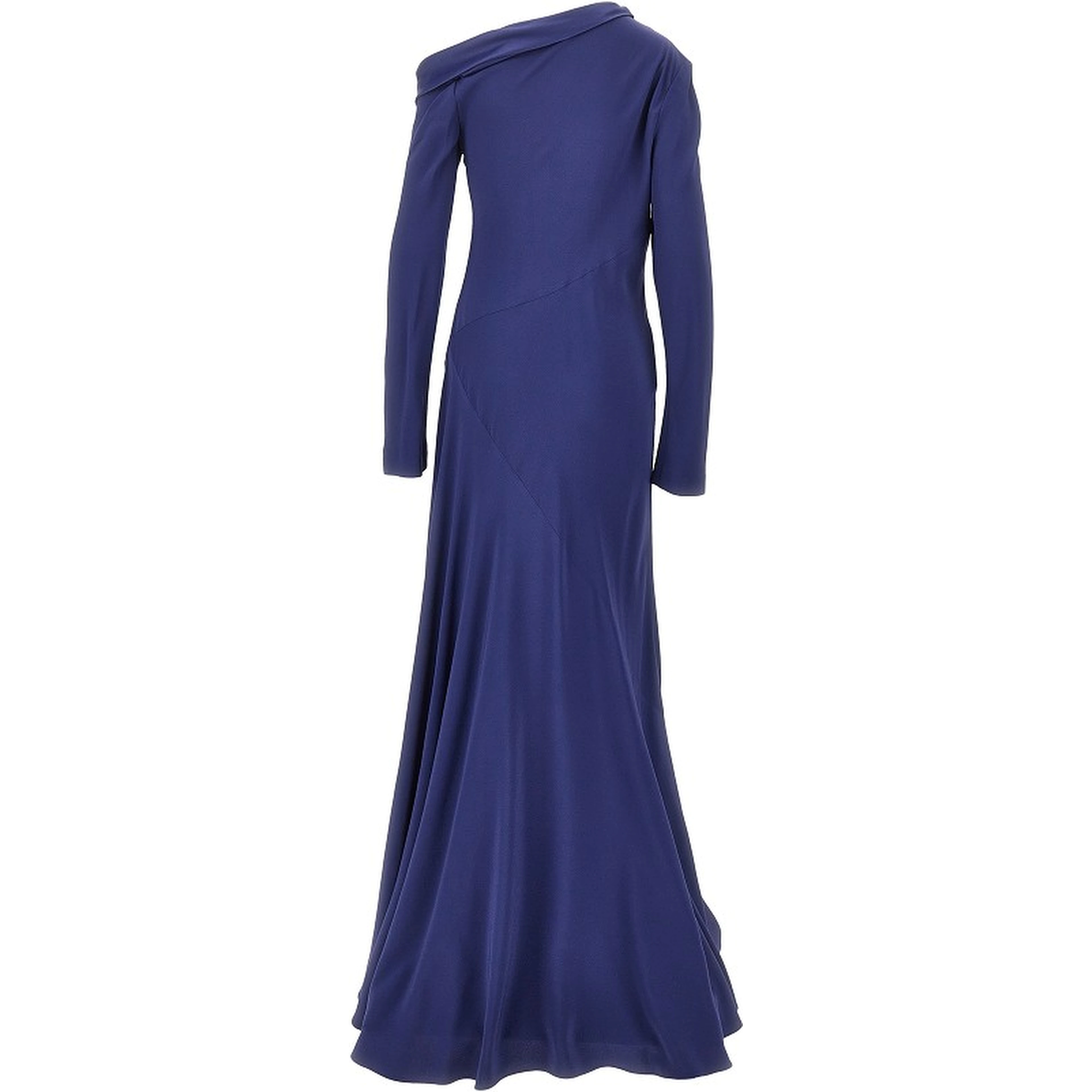 Asymmetrical neckline long dress
