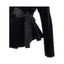 Velvet jacket with bow