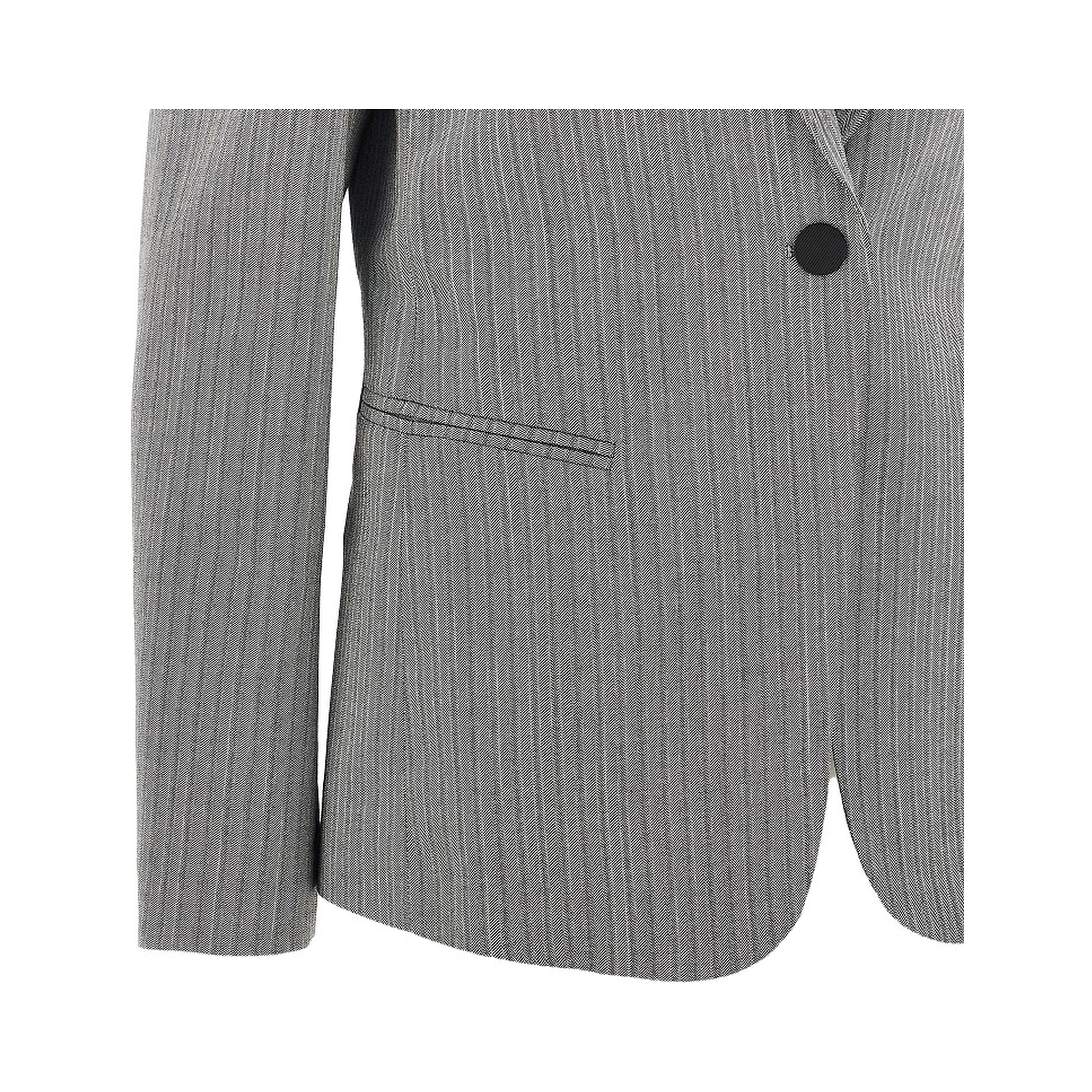 Pinstriped tailored single-breasted jacket