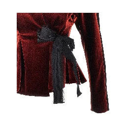 Velvet jacket with bow
