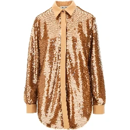 Sequinned oversized shirt