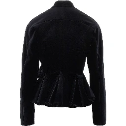 Velvet jacket with bow