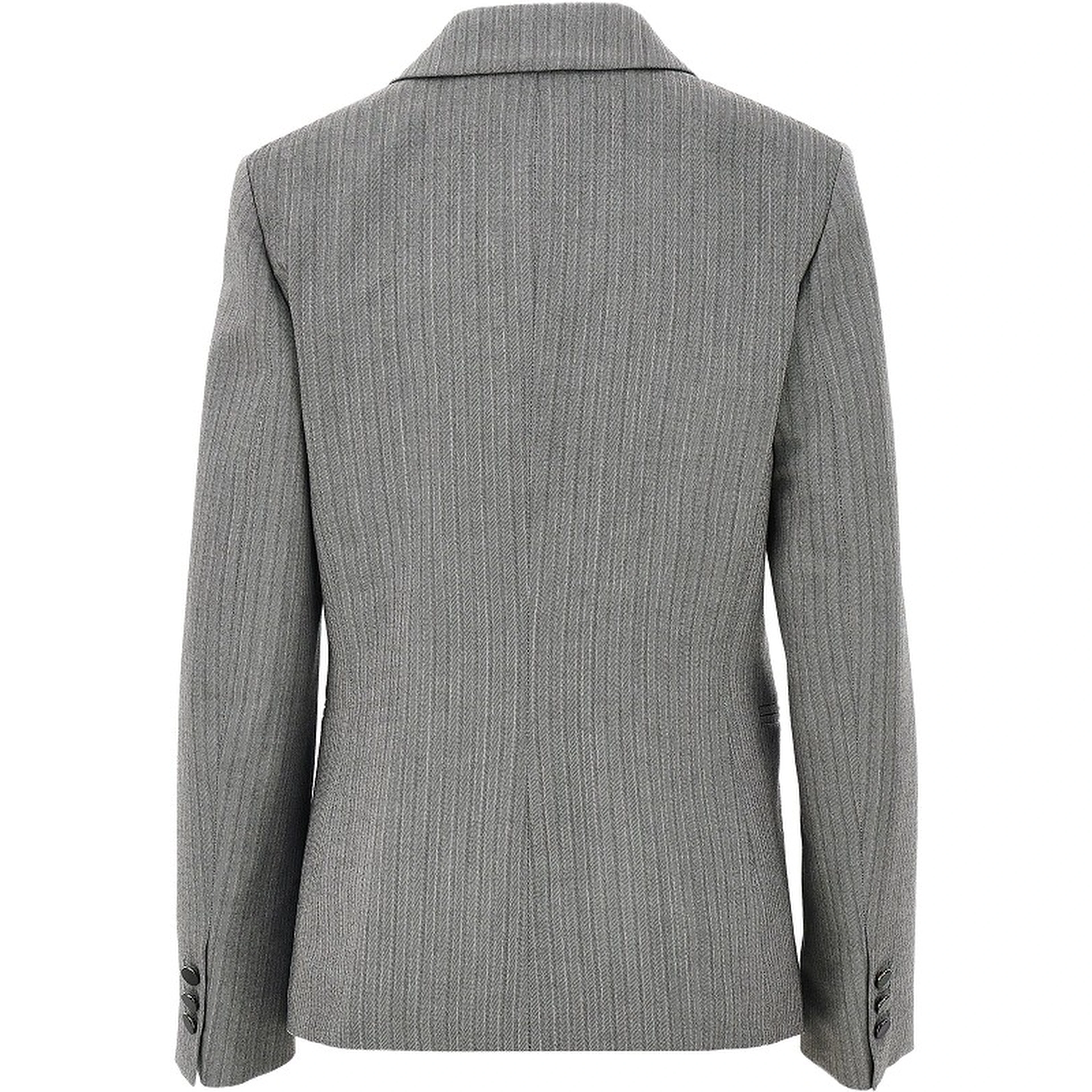 Pinstriped tailored single-breasted jacket