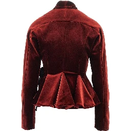 Velvet jacket with bow