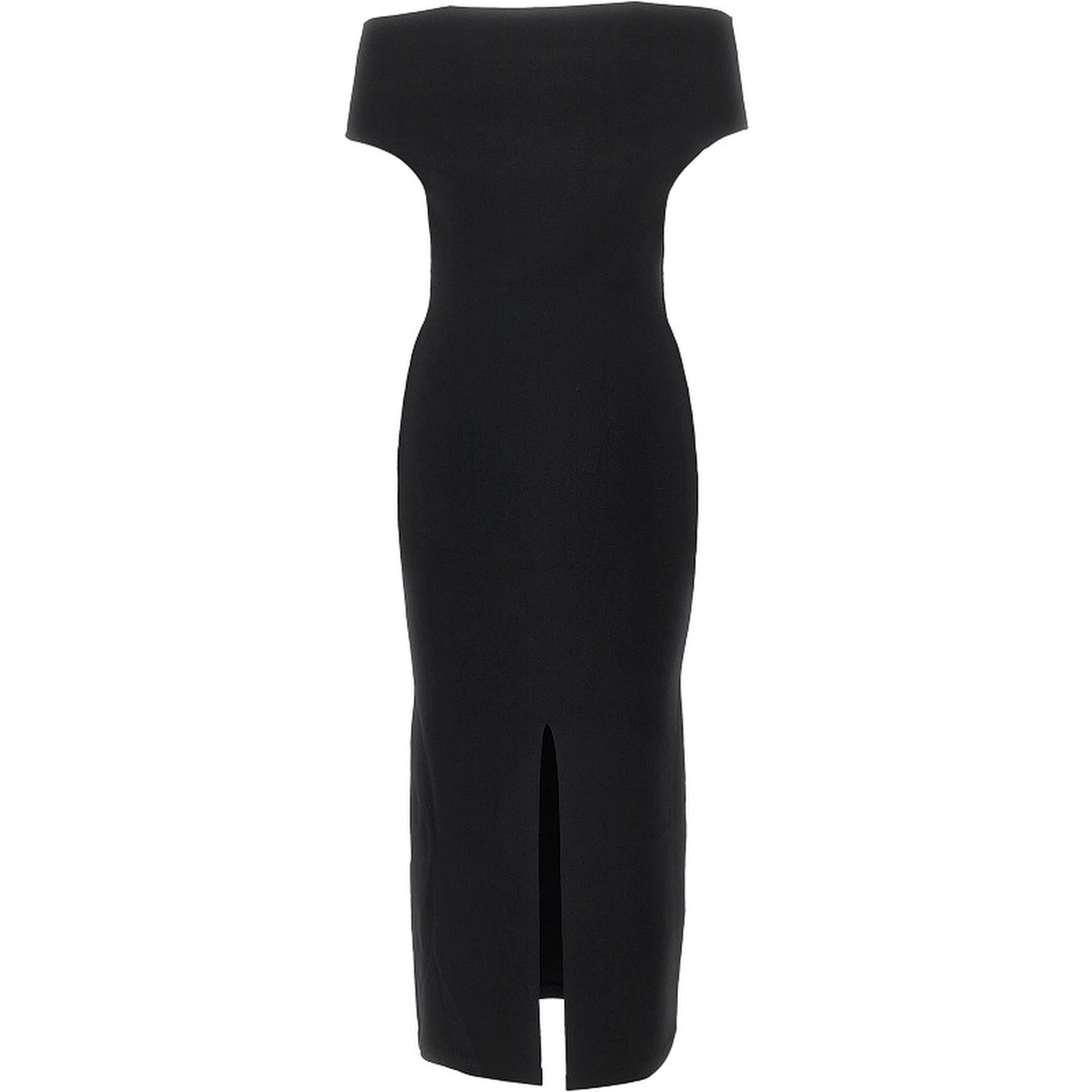 Knitted midi dress with metal detail