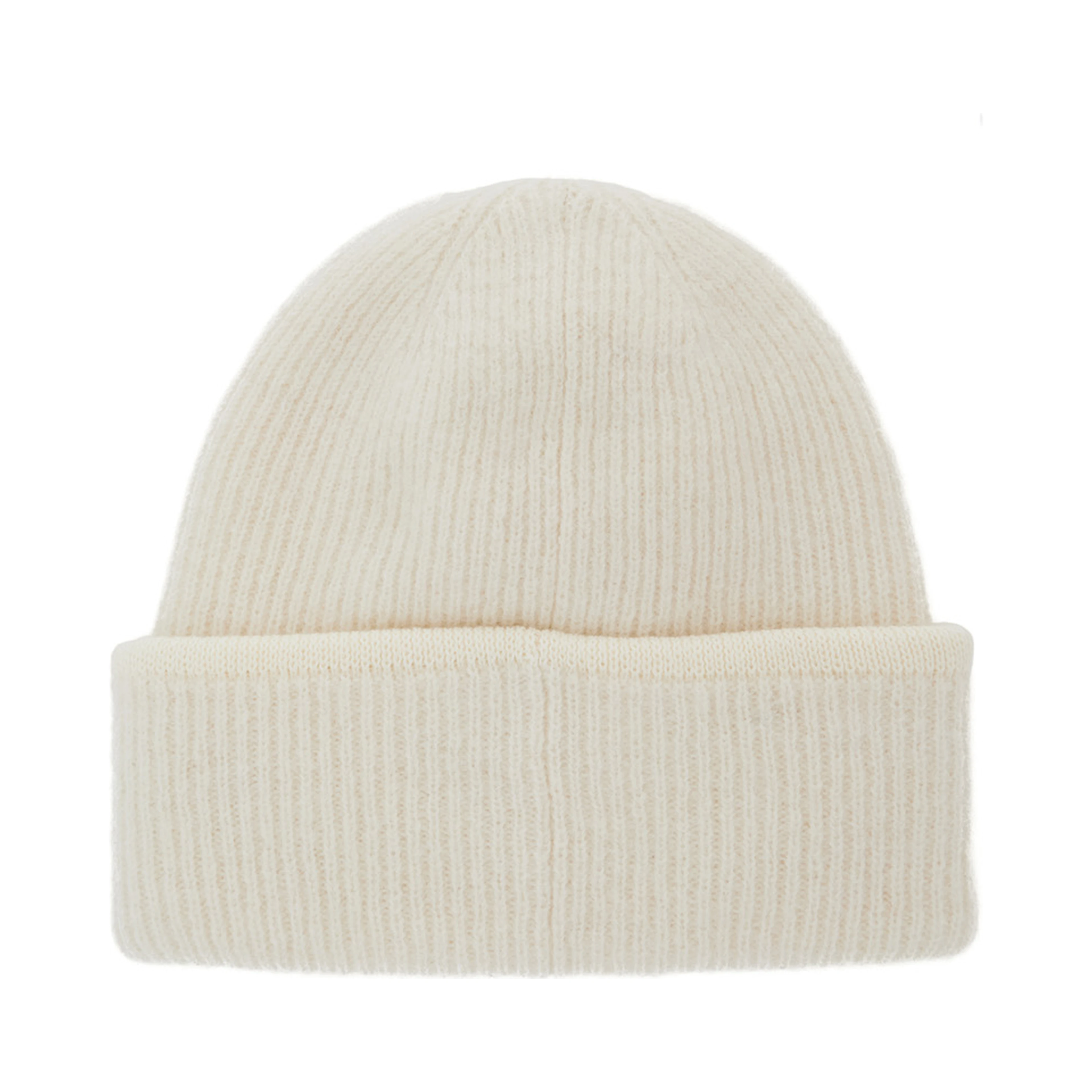 Hat Le Bonnet Gros Grain with logo patch on the front and ribbed knit in white men