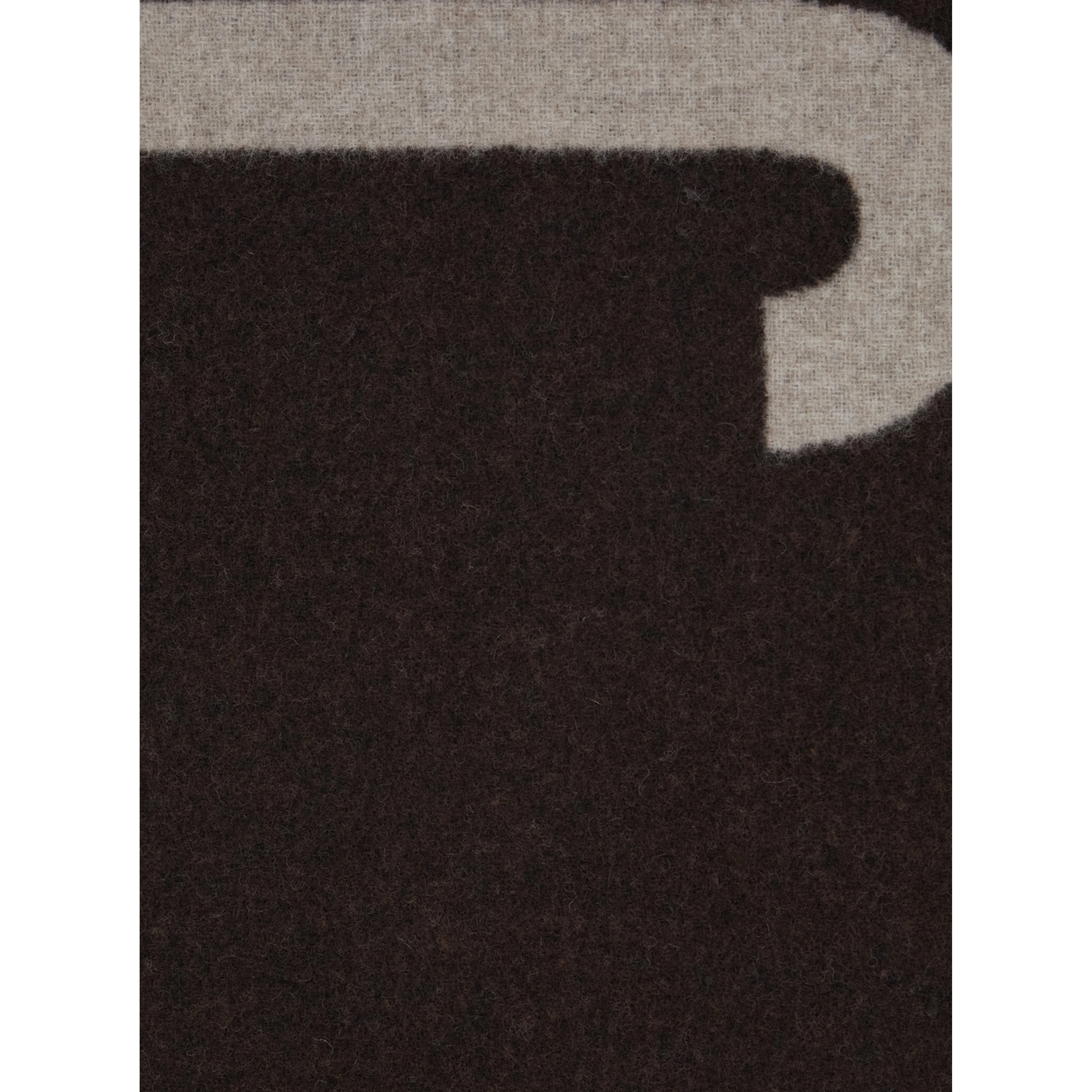 Scarf LEcharpe Jacquemus with Maxi Logo Lettering and Fringed Hem in Brown for Men