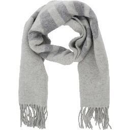 Scarf LEcharpe Jacquemus with Maxi Logo Lettering and Fringed Edge in Gray for Men