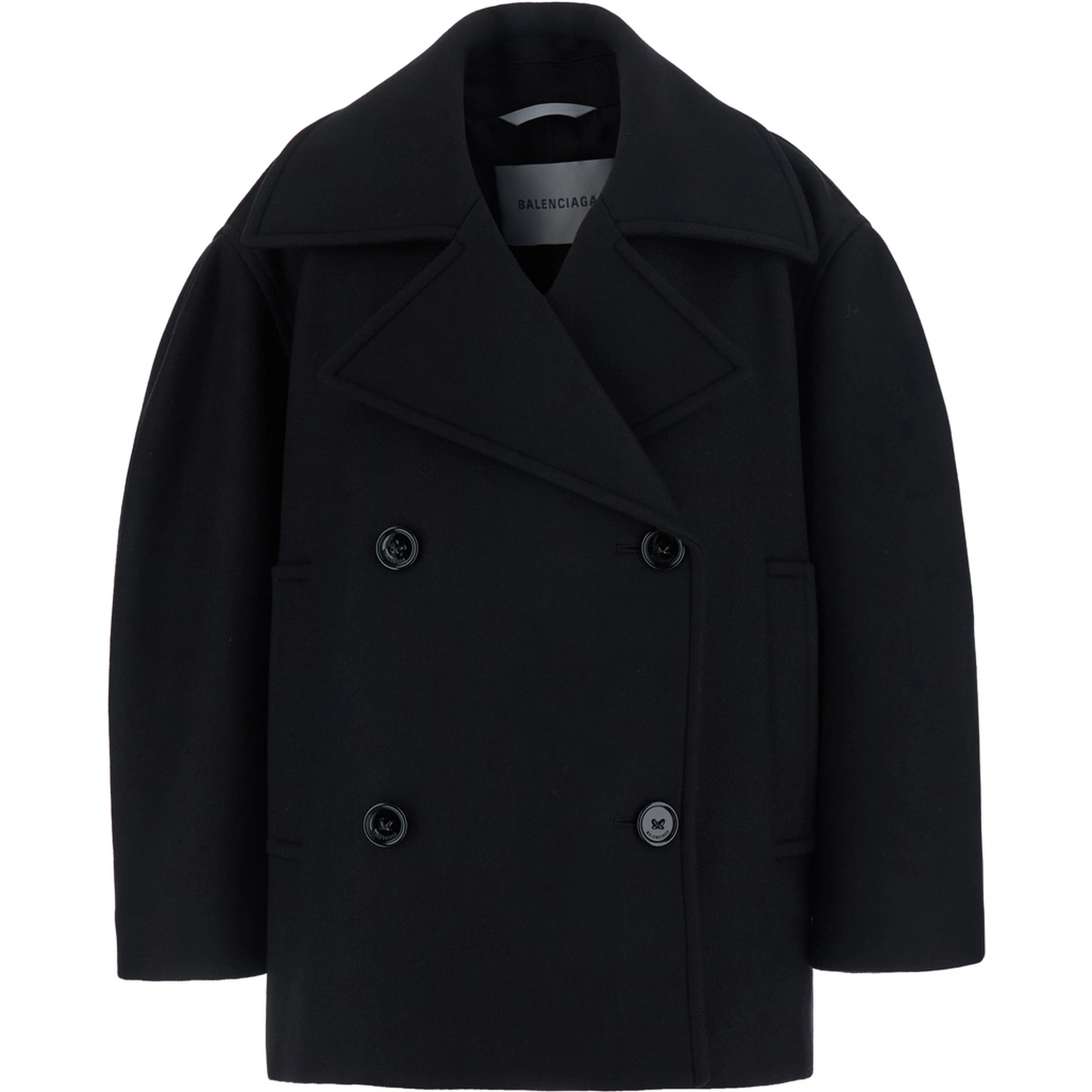 SHORT COCOON COAT DOUBLE COMPACT WOOL