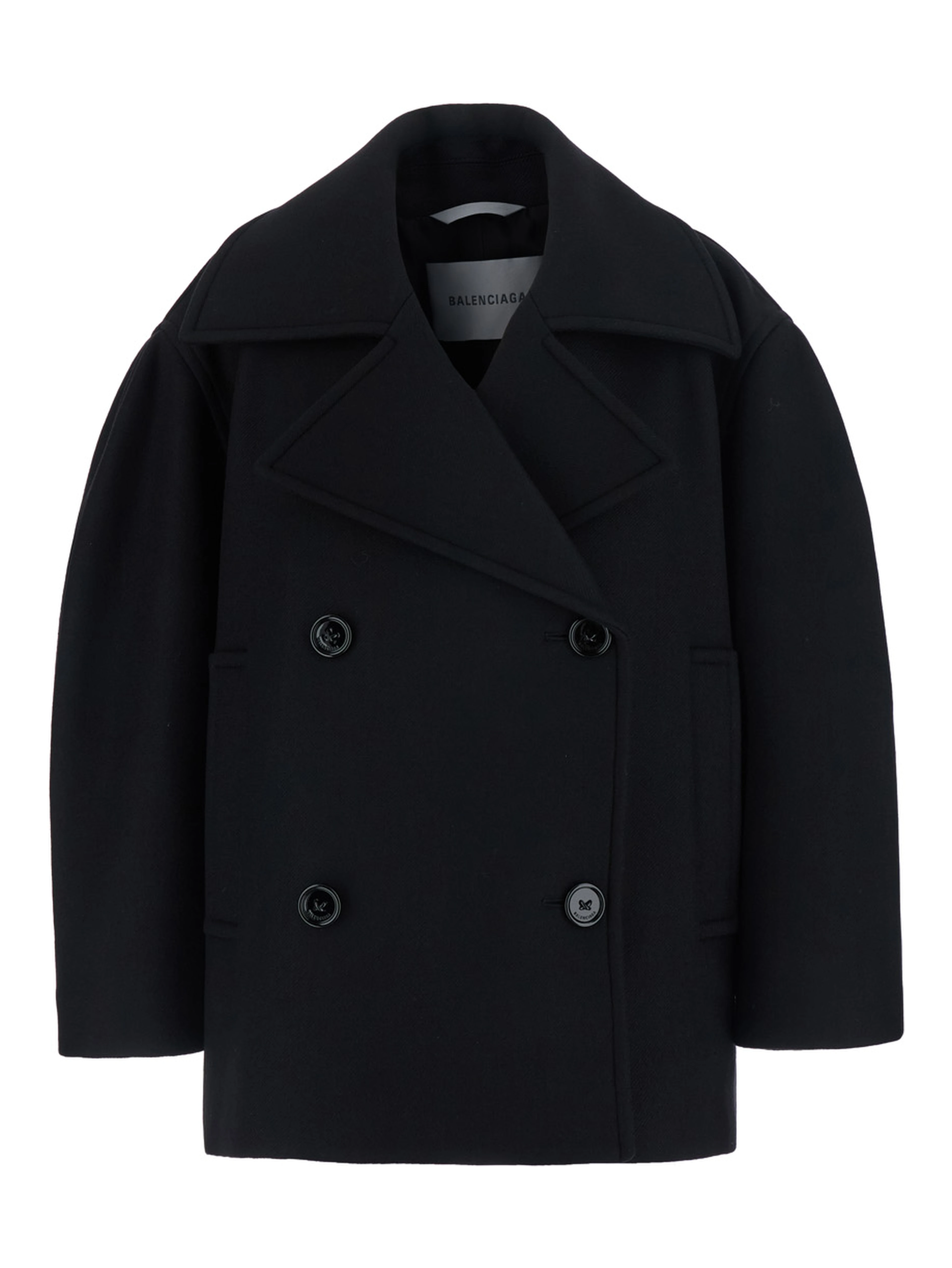 SHORT COCOON COAT DOUBLE COMPACT WOOL