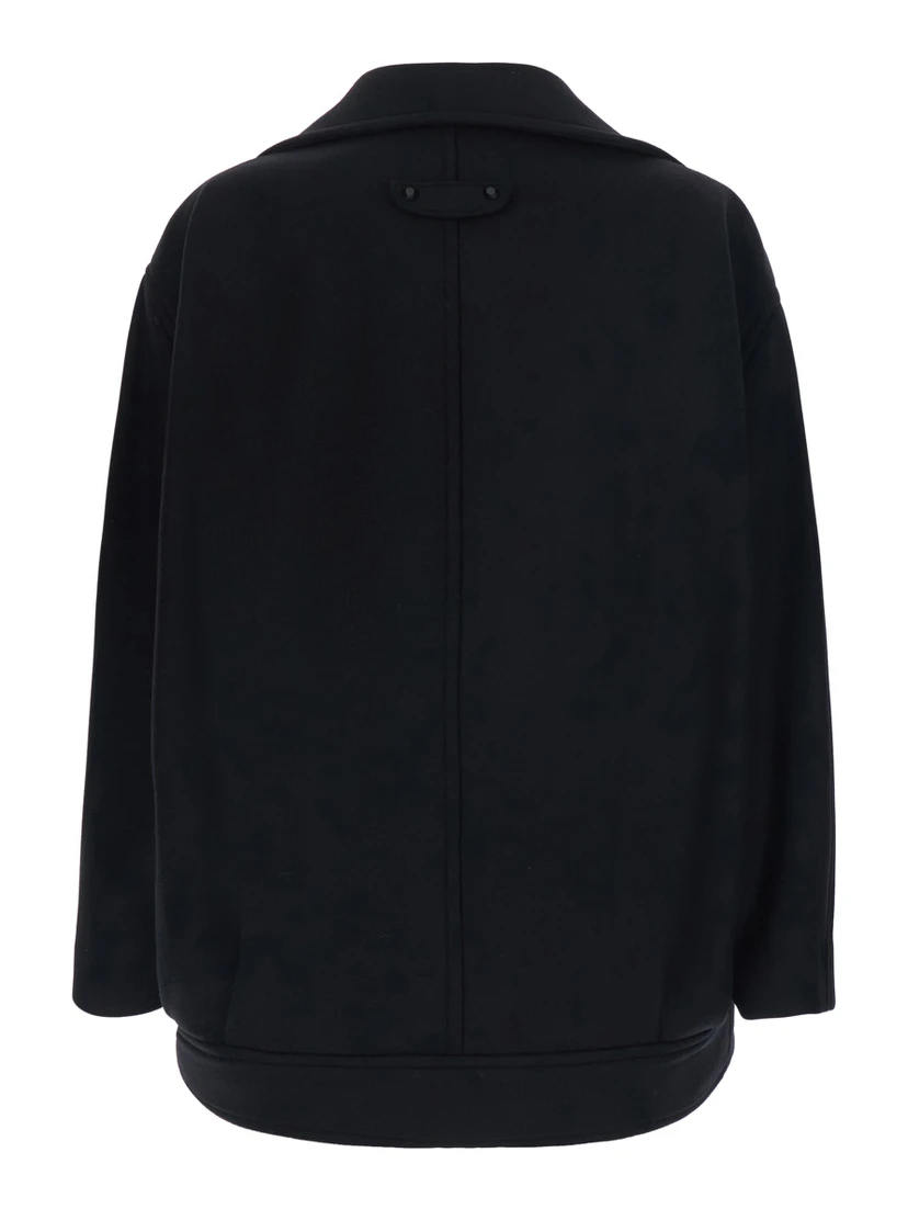 SHORT COCOON COAT DOUBLE COMPACT WOOL
