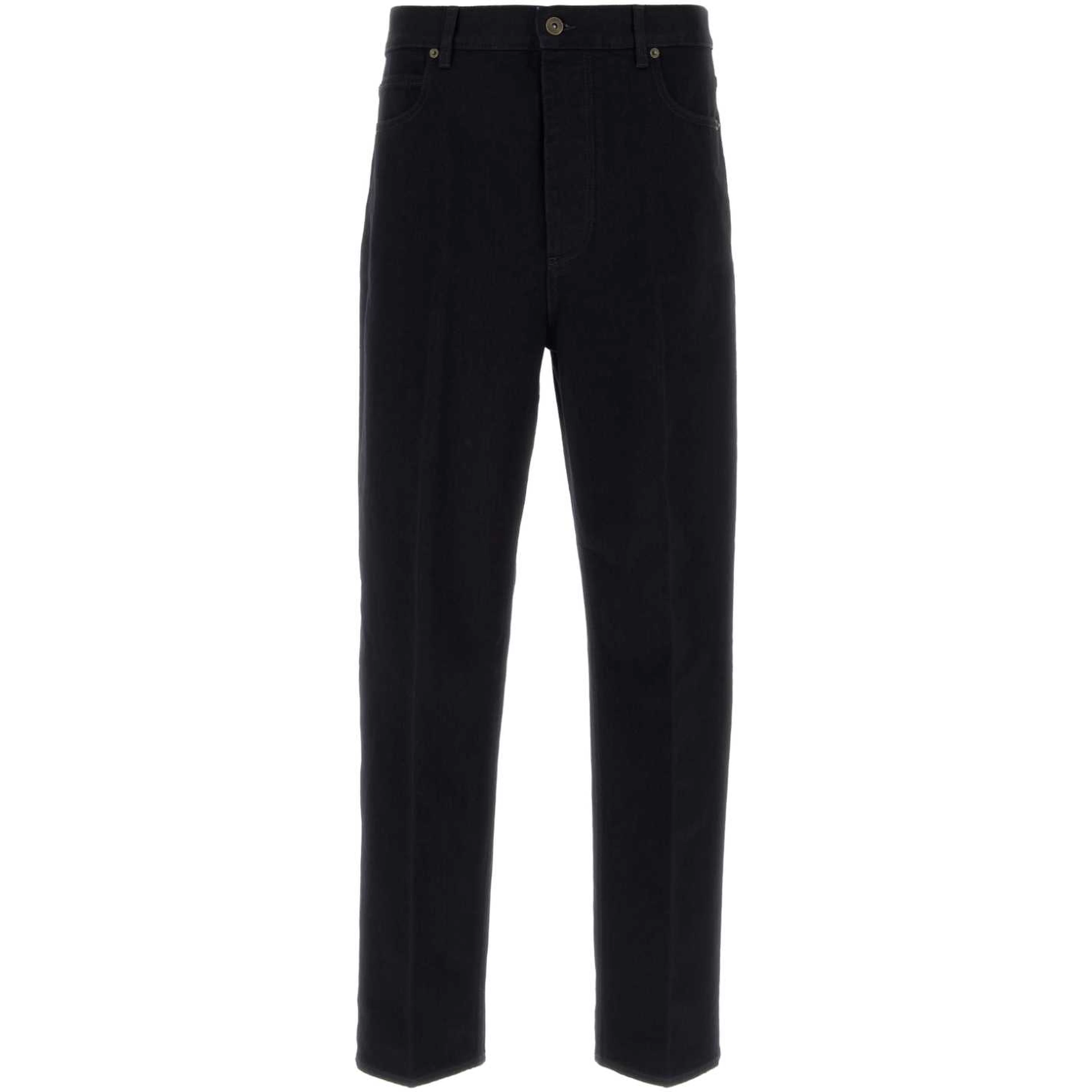 DENIM CON GAMBA MORBIDA E DETTAGLIO IN PELLE SUL B