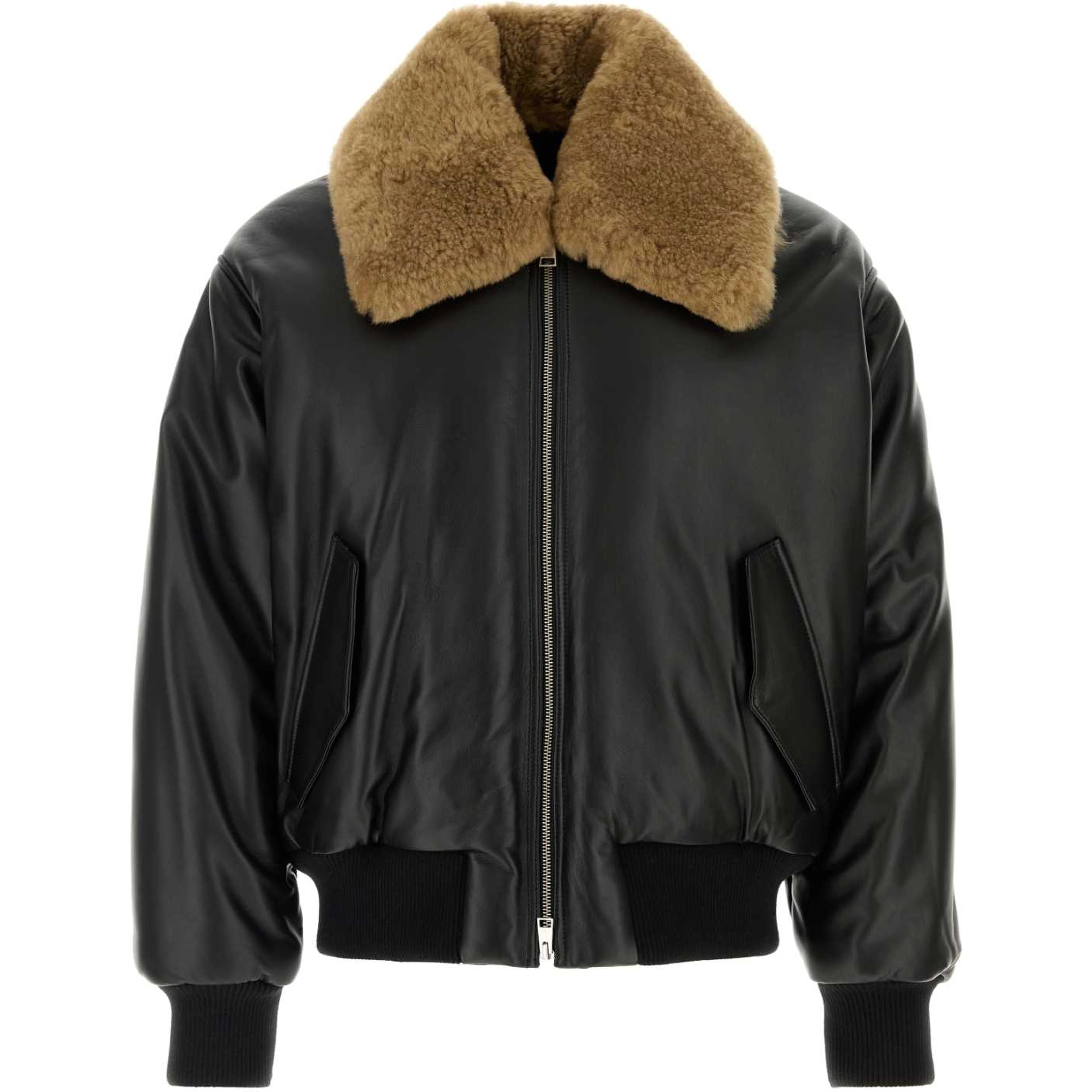 ZIPPEDPADDEDJACKETWITHSHEARLINGCOLLAR