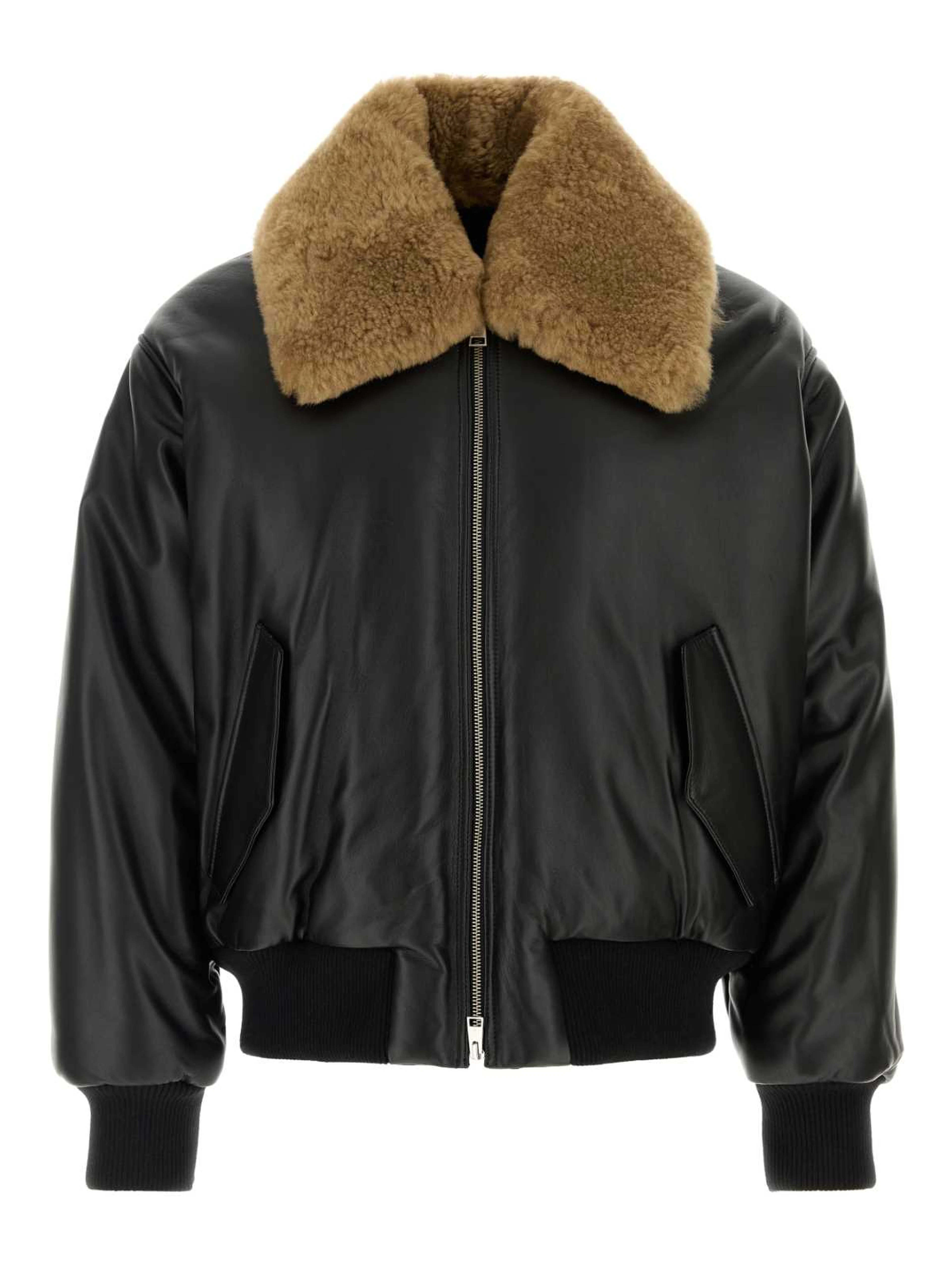 ZIPPEDPADDEDJACKETWITHSHEARLINGCOLLAR