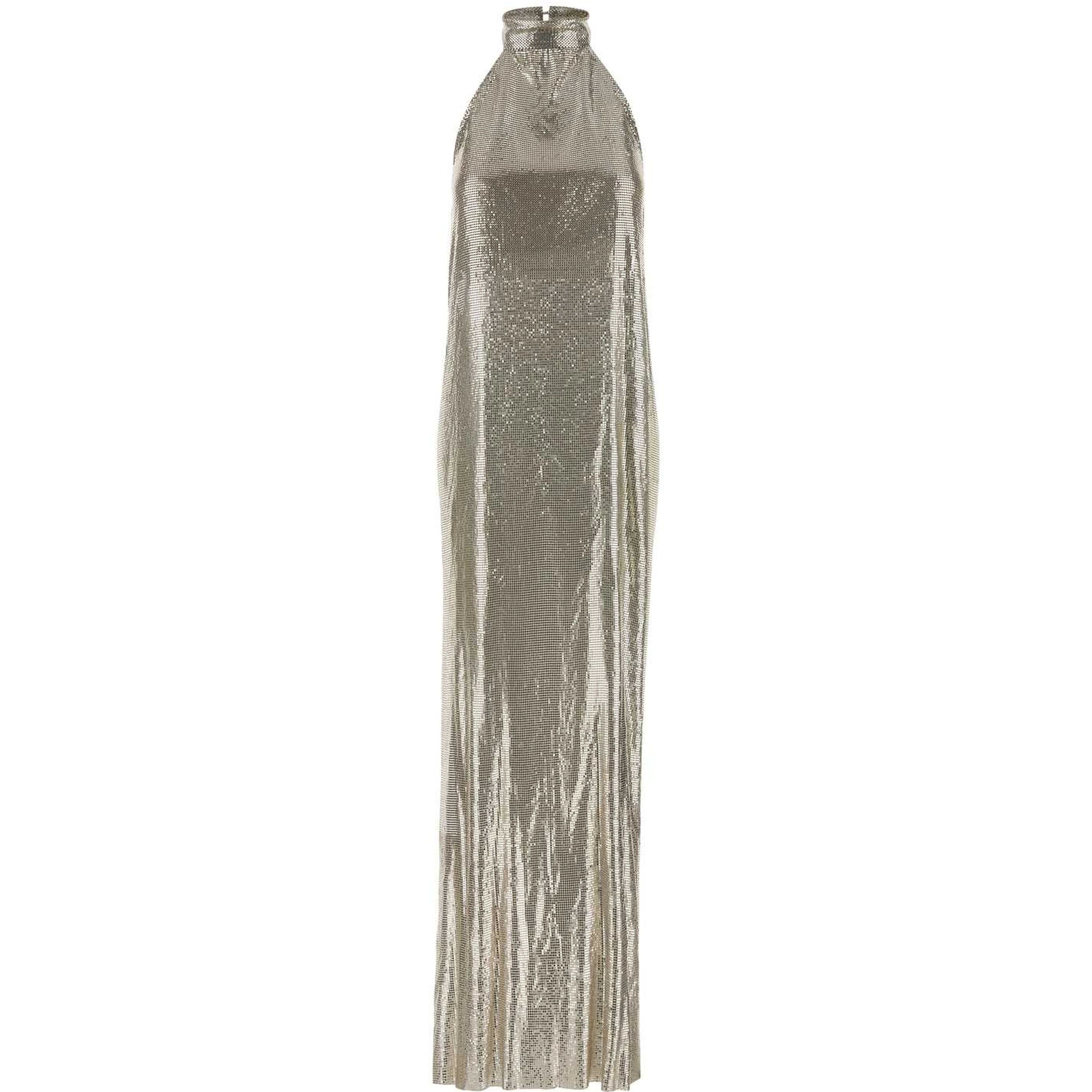 Fur-Trimmed Chainmail Gown