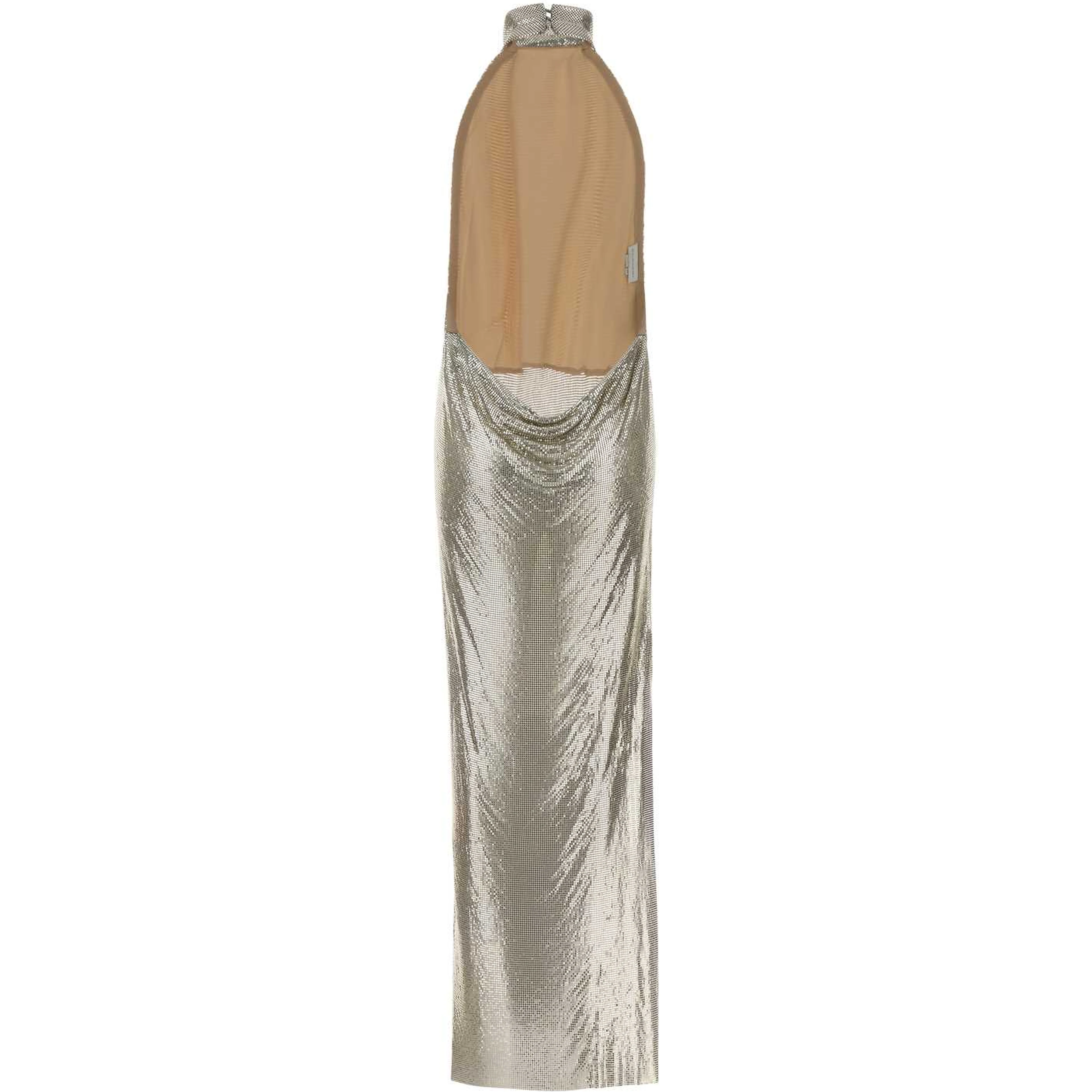 Fur-Trimmed Chainmail Gown