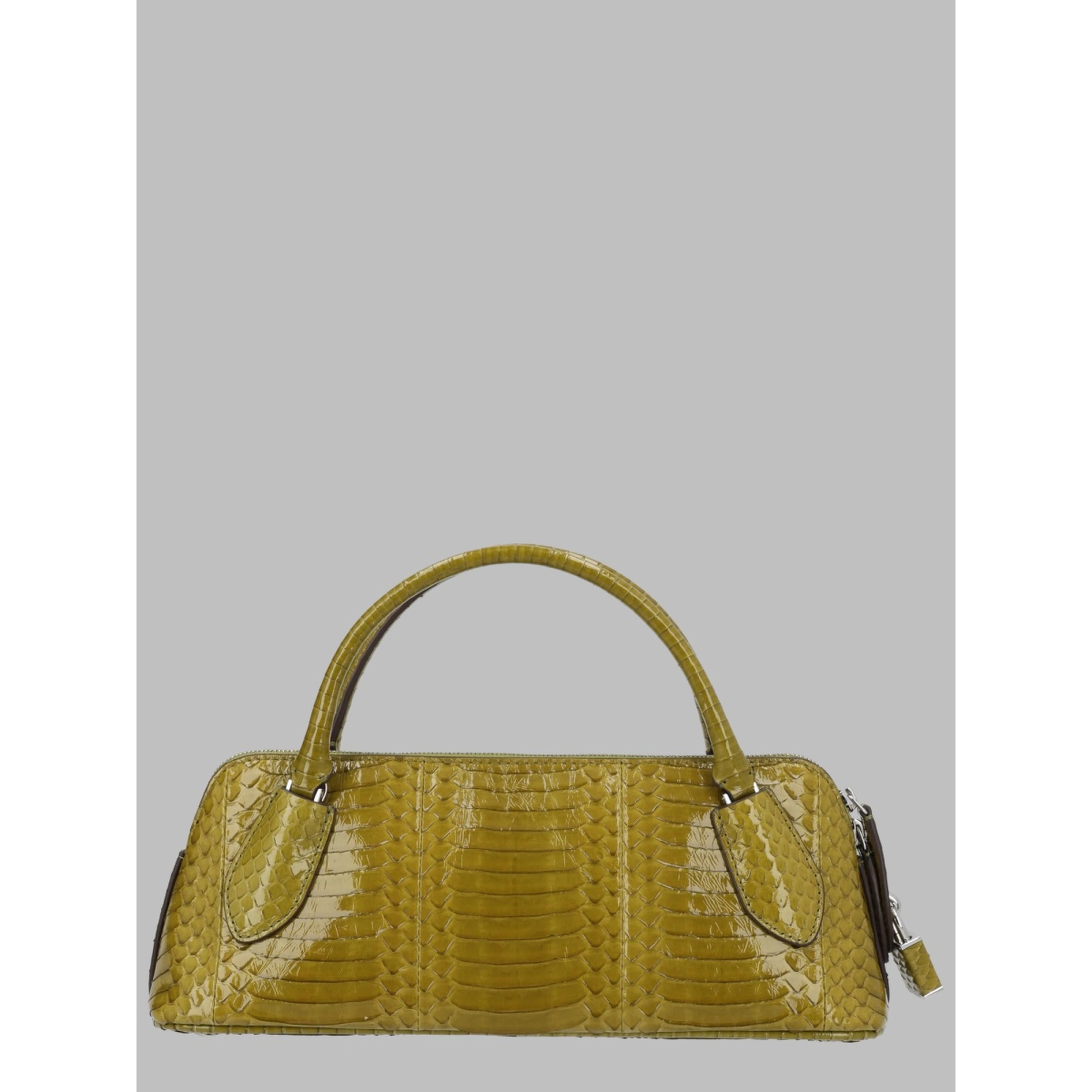 Borsa "Lock" In Pelle Di Serpente