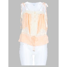 Top In Seta Con Inserti In Pizzo