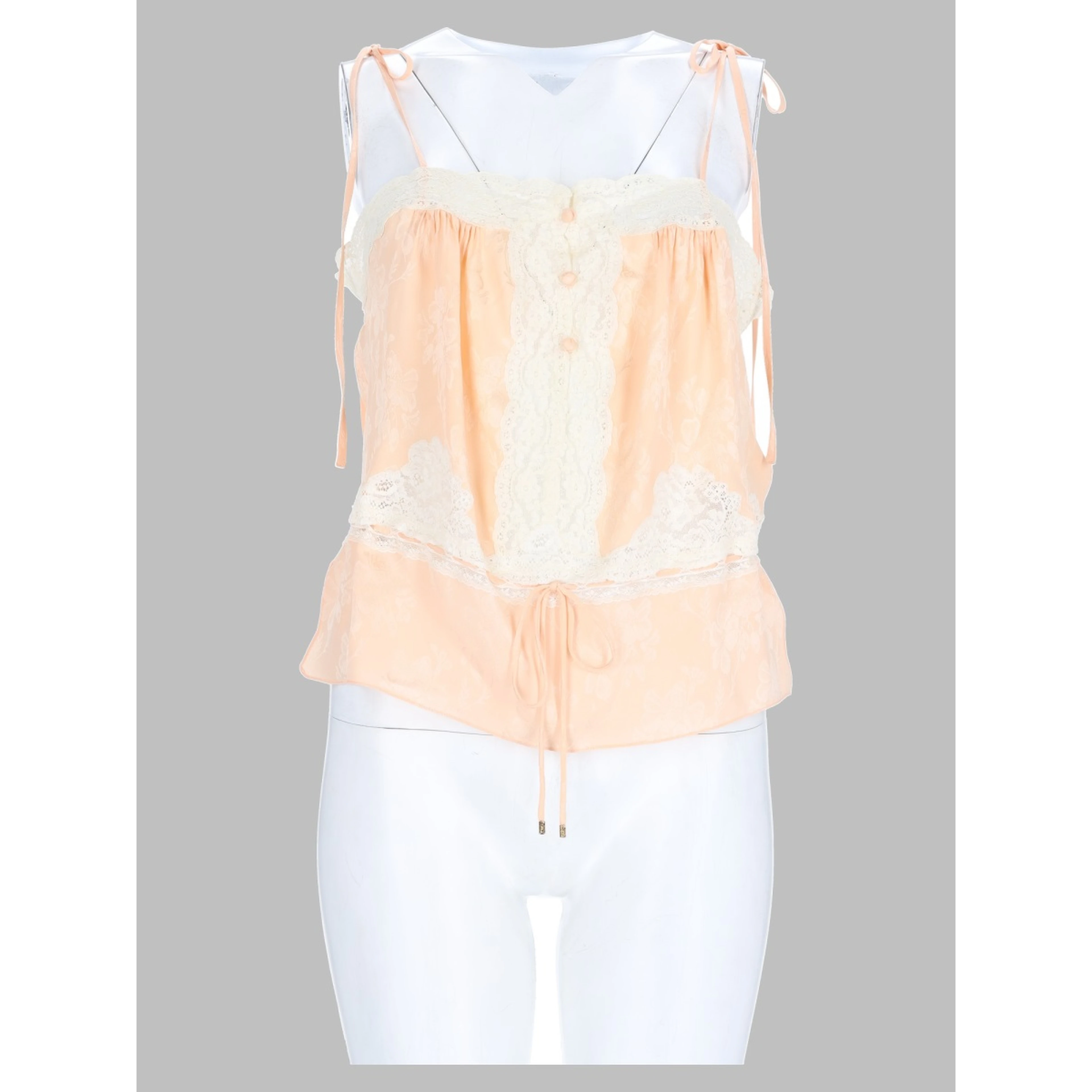 Top In Seta Con Inserti In Pizzo
