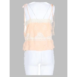 Top In Seta Con Inserti In Pizzo