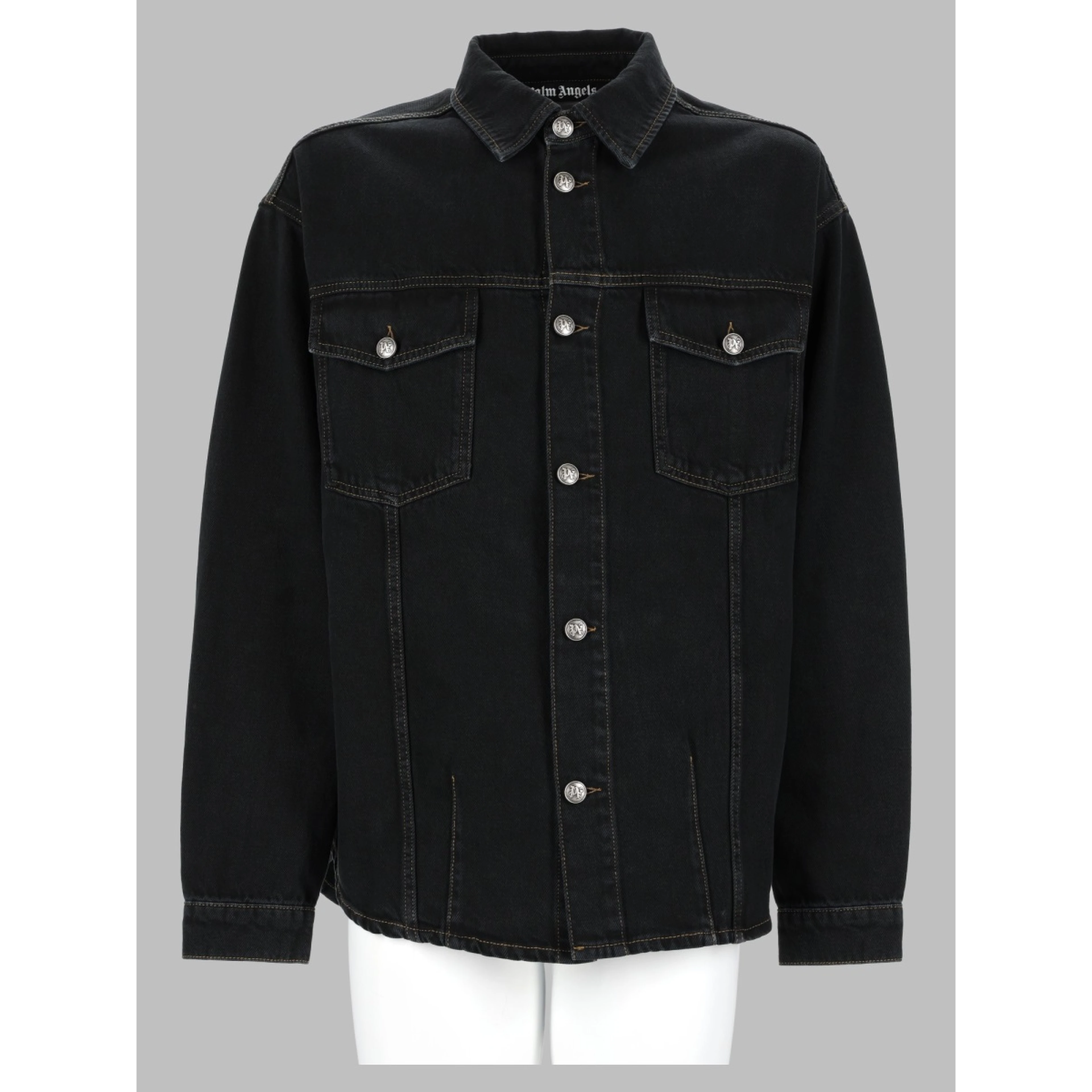 Overshirt In Denim Con Logo