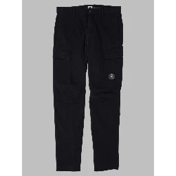 Pantalone Cargo in Raso di Cotone Stretch